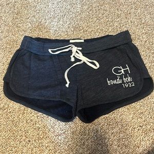 Gilly Hicks navy lounge shorts. Size xs. Fold over band, and drawstring.